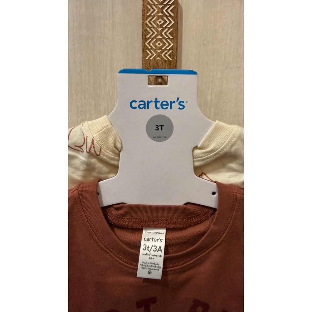 Carter's Toddler Boys 3-Piece Set Best Bud Club Sweatshirt T-Shirt Joggers 3T - Picture 4 of 5